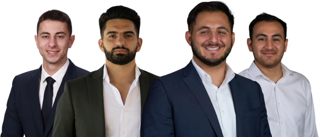 The Encore Realty team: Aaron, Johny, Andy, and Sarkis